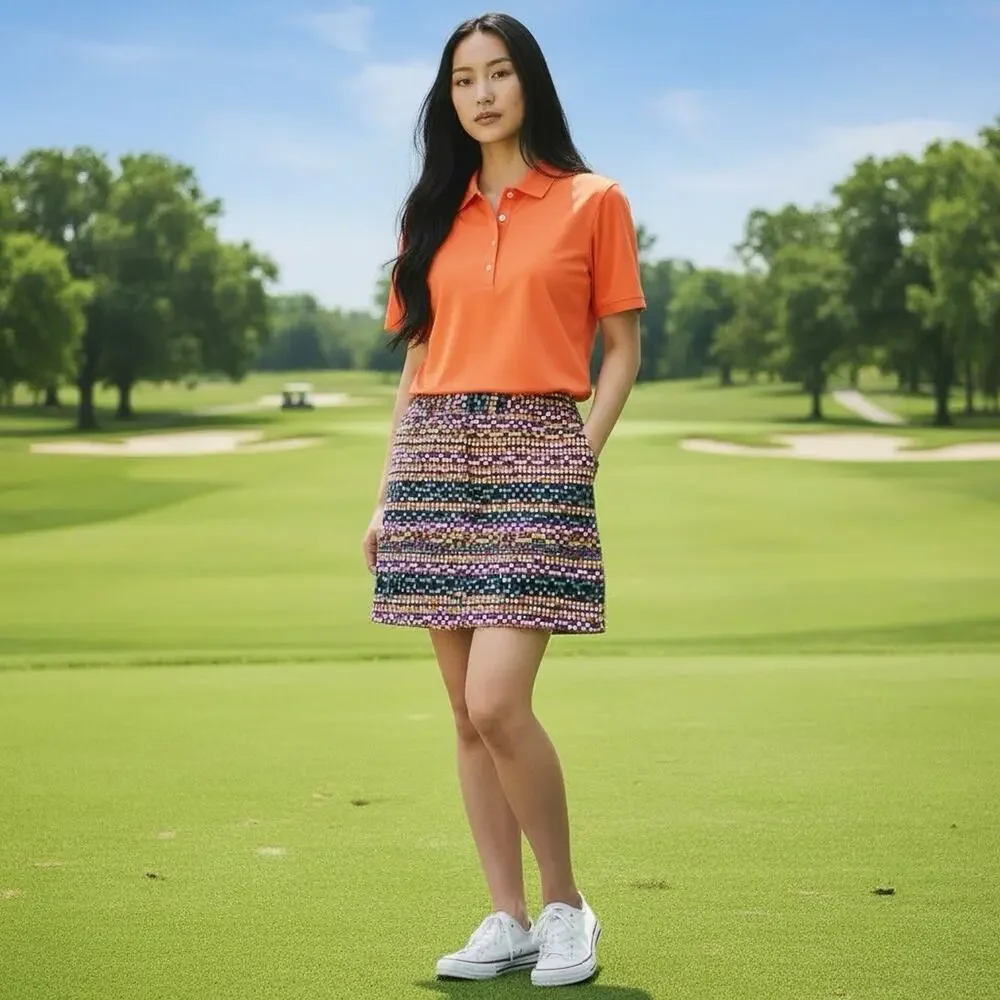 Slazenger Women's Sz 2 Geometric Print Golf Tennis Pickleball Skort Skirt